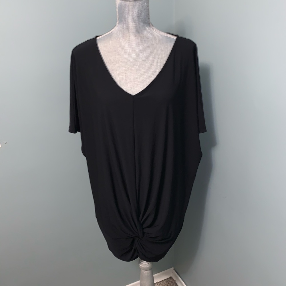 ADDITION ELLE PENNINGTONS black blouse women’s plus size 4X office wear